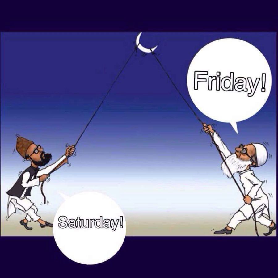 A cartoon depicting the possible scenario this Eid